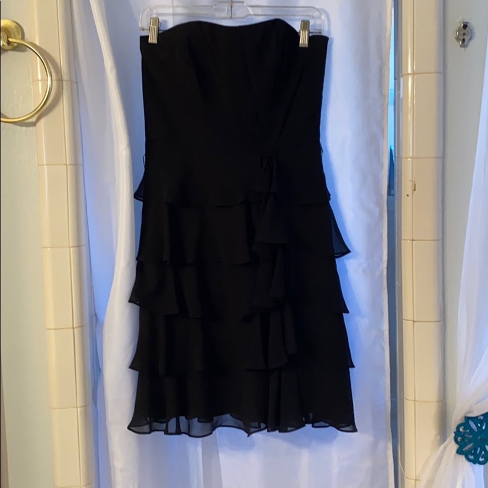 WHBM black strapless dress size 4